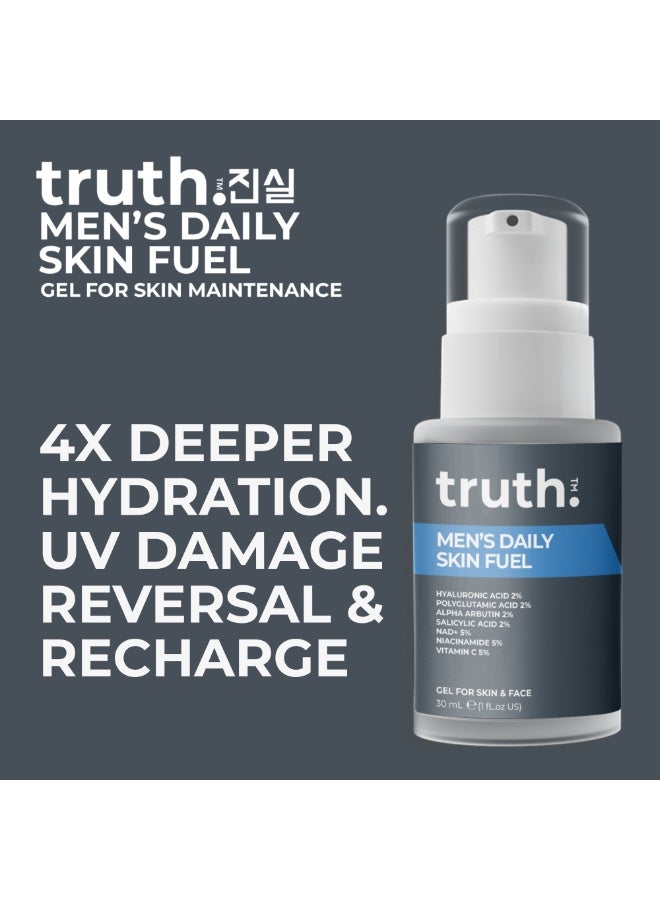 truth 진실 Men's Daily Skin Fuel 30 ml. NAD+ HYALURONIC ACID + NIACINAMIDE + VITAMIN C - Image 2